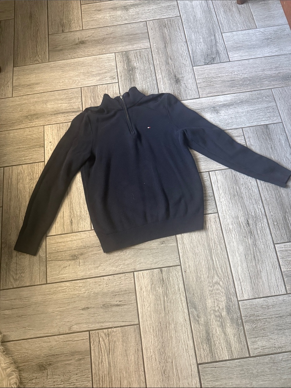 Tommy Hilfiger Men's Navy Half-Zip Sweater
